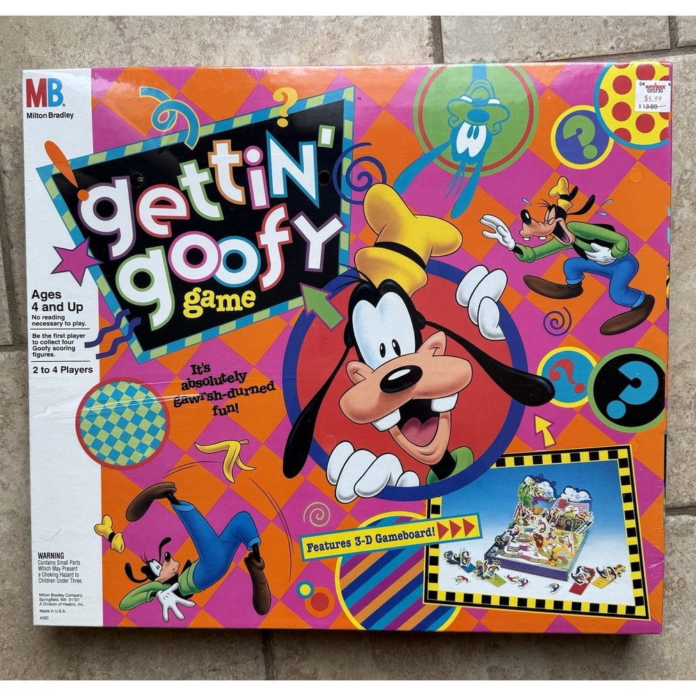 NEW SEALED Disney Gettin' Goofy Board Game by Milton Bradley 1992 4320 RARE